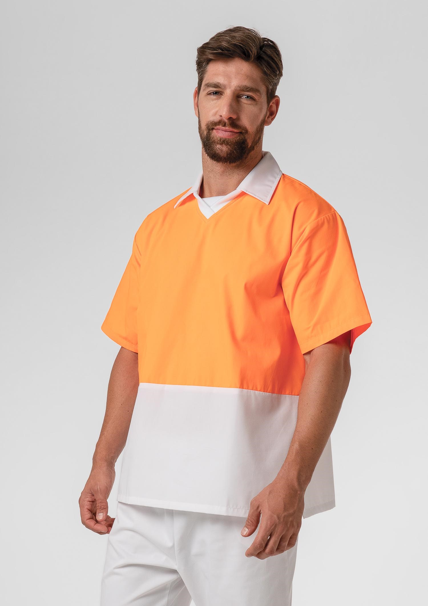 High Vis Short Sleeve Foodshirt - white/orange