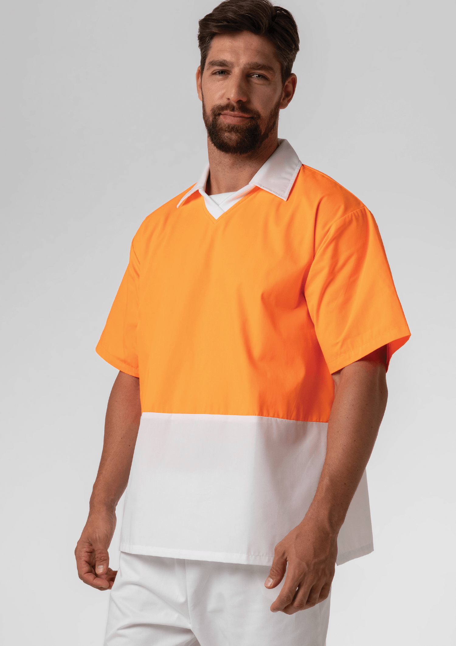 High Vis Short Sleeve Foodshirt - white/orange