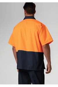 High Vis Short Sleeve Foodshirt - navy/orange