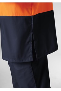 High Vis Short Sleeve Foodshirt - navy/orange