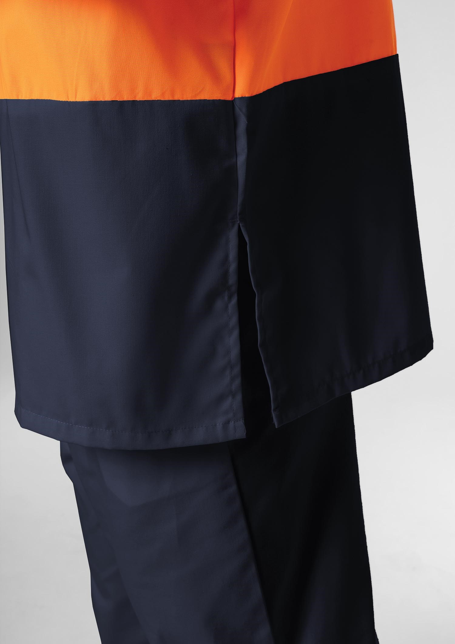 High Vis Short Sleeve Foodshirt - navy/orange