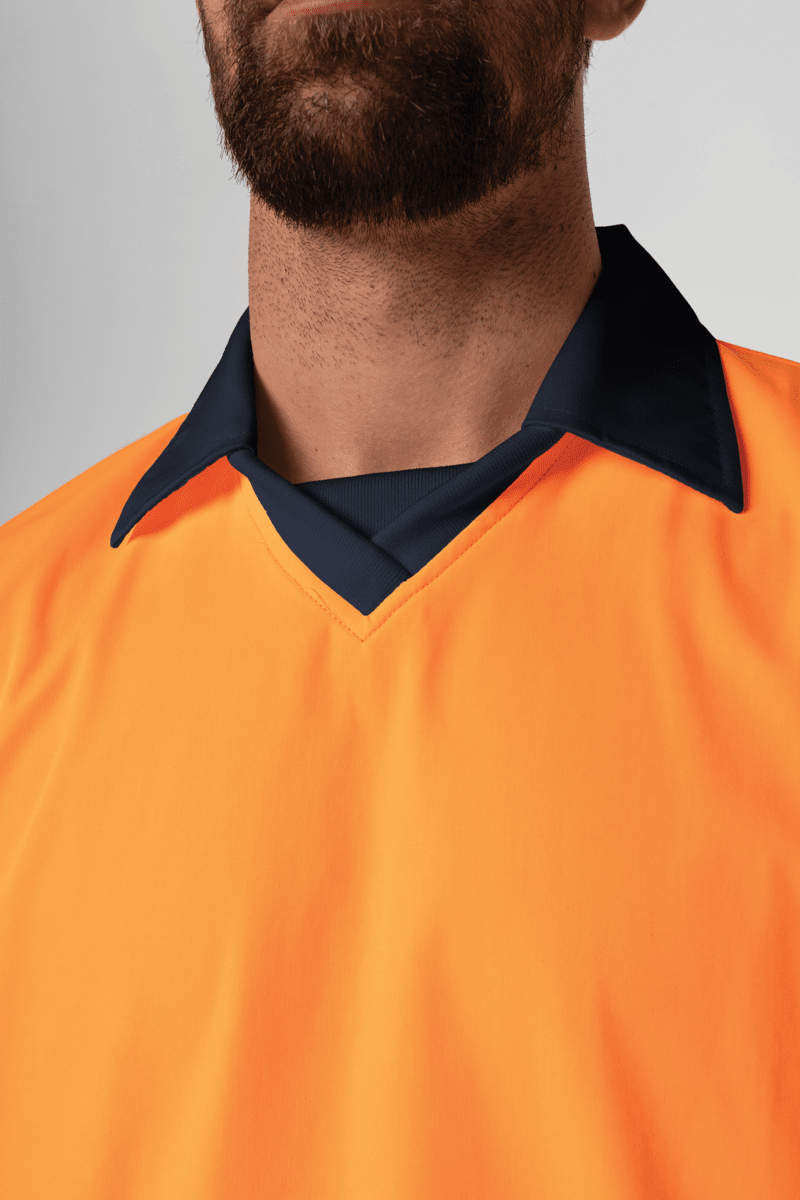 High Vis Short Sleeve Foodshirt - navy/orange