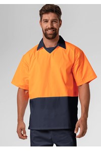 High Vis Short Sleeve Foodshirt - navy/orange