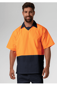 High Vis Short Sleeve Foodshirt - navy/orange