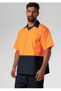 High Vis Short Sleeve Foodshirt - navy/orange