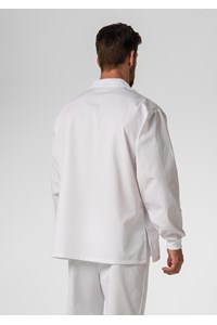 Food Top With Ribbing Collor - white