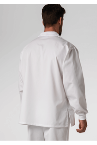 Food Top With Ribbing Collor - white