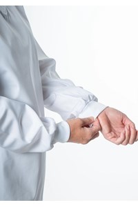 Food Top With Ribbing Collor - white