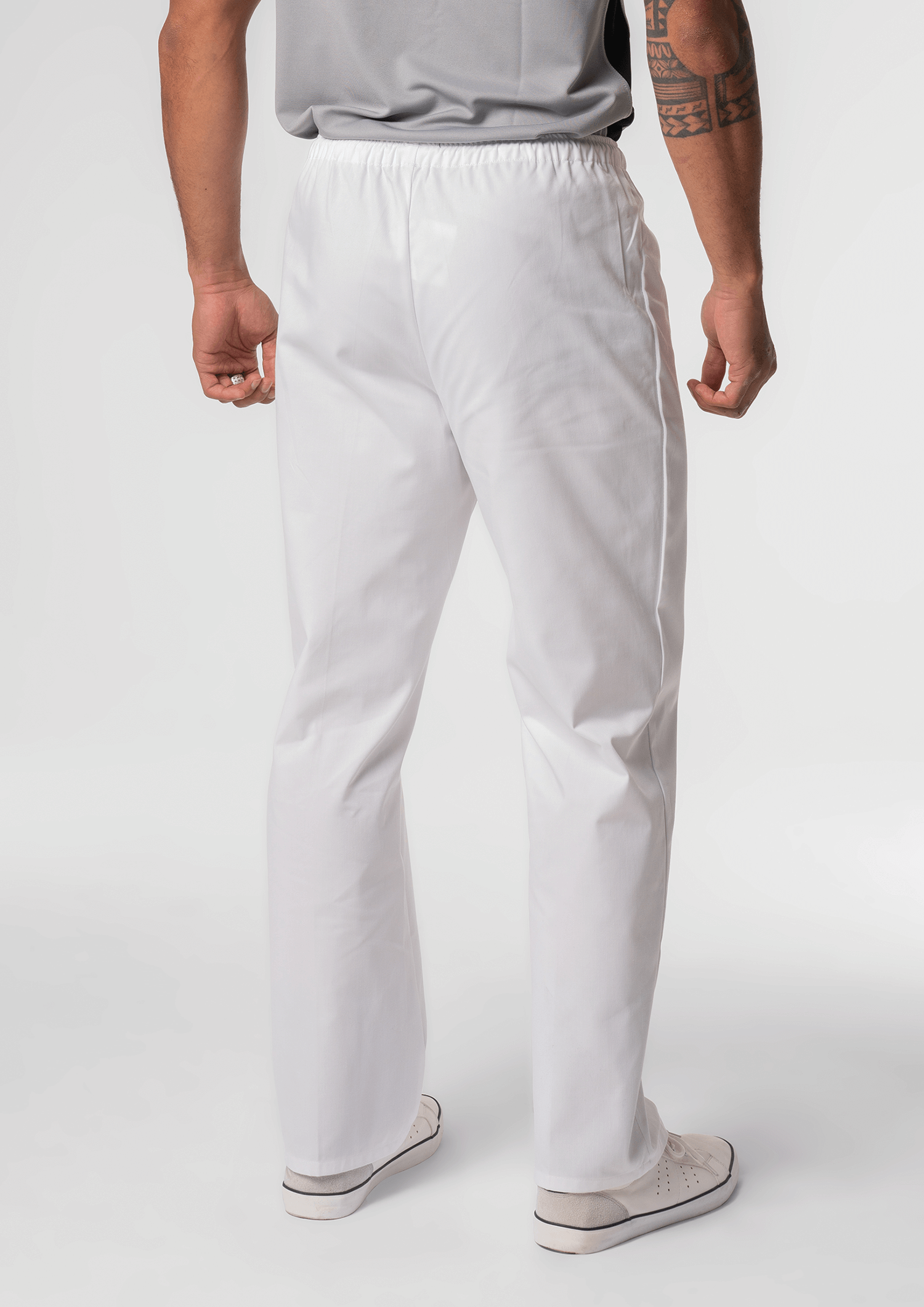 Unisex Food Pant With Internal Pocket - white