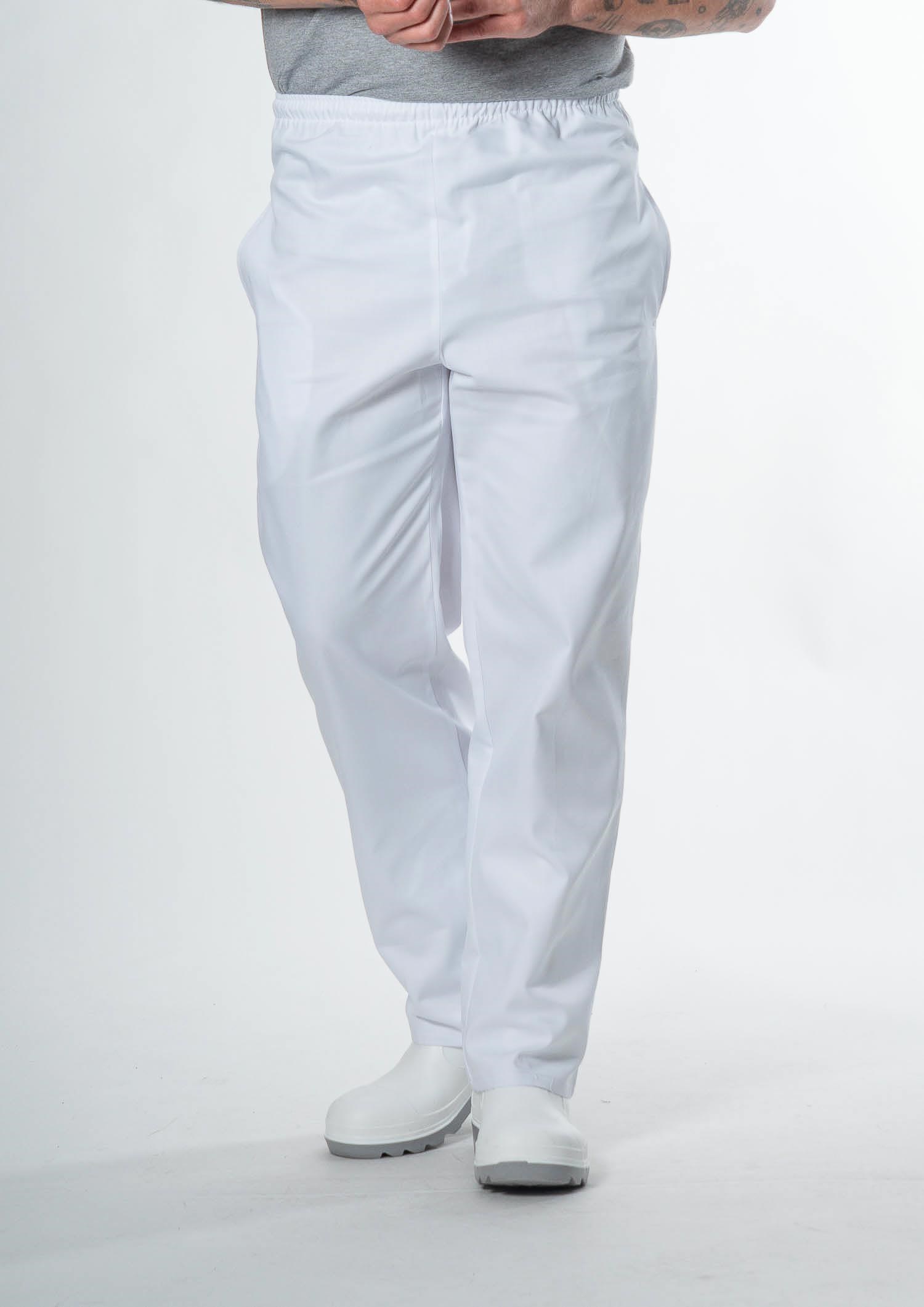 Unisex Food Pant With Internal Pocket - white