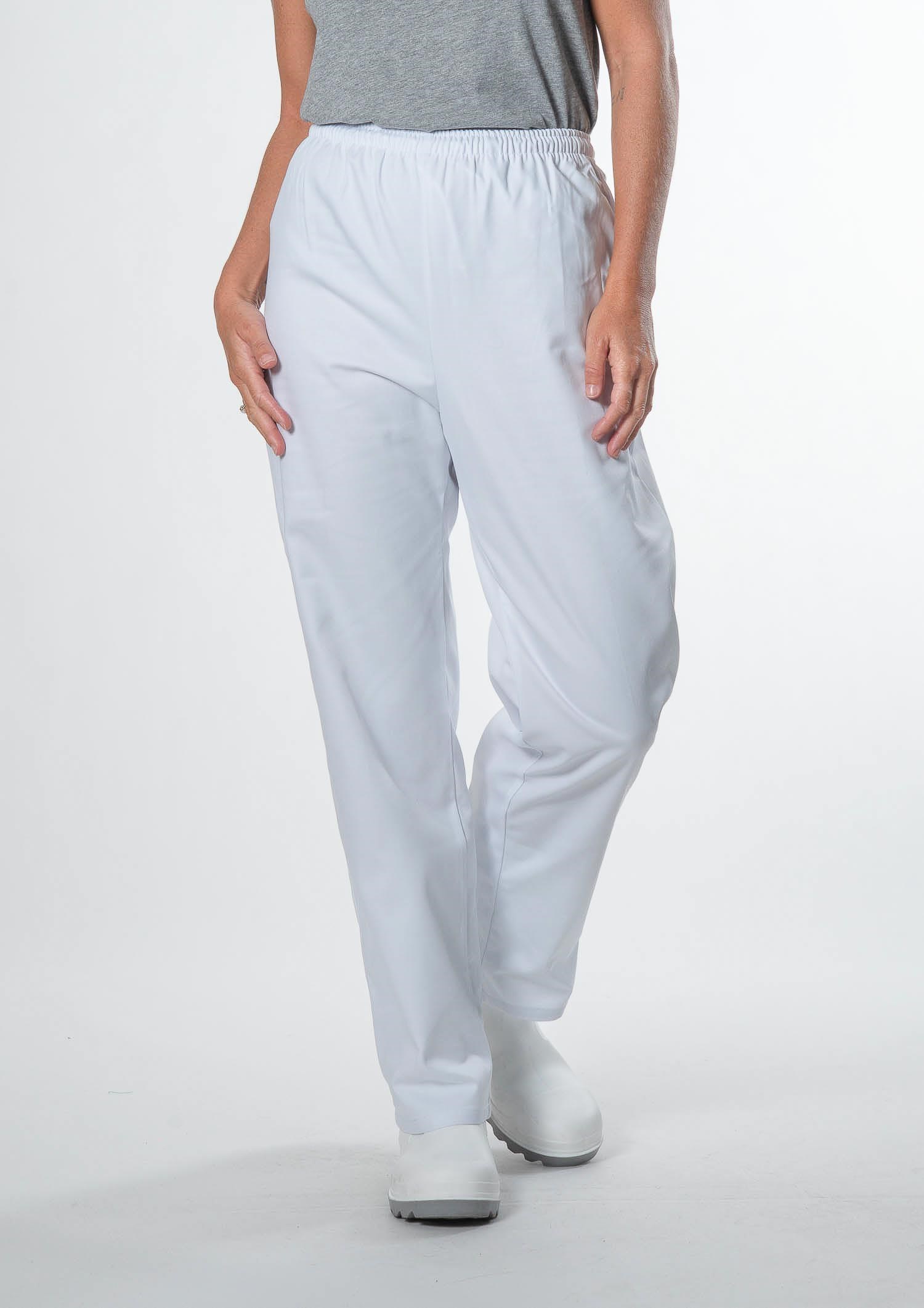 Unisex Food Pant With Internal Pocket - white