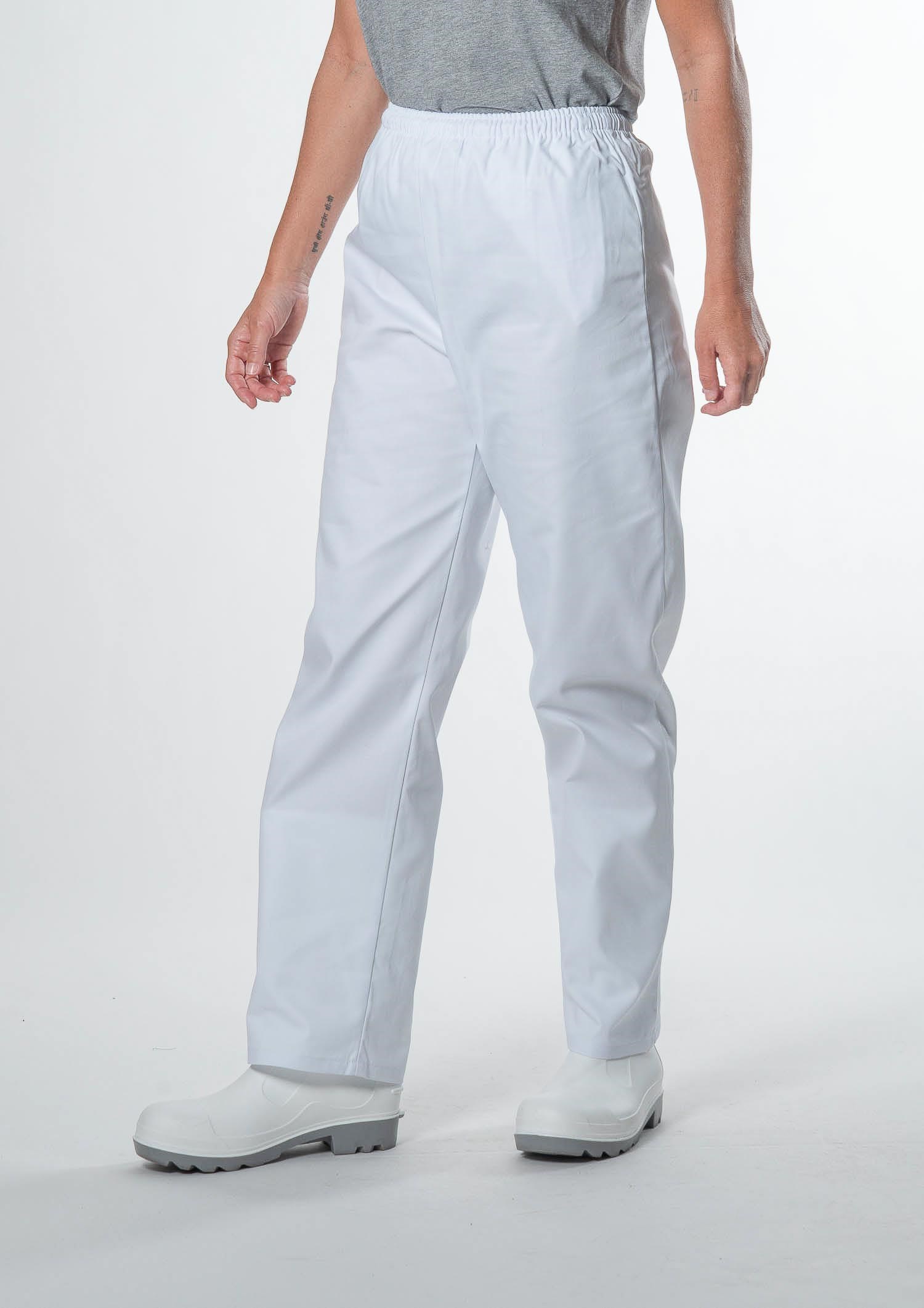 Unisex Food Pant With Internal Pocket - white