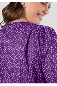 Poppy Contrast Tunic Top - sea breeze blackberry