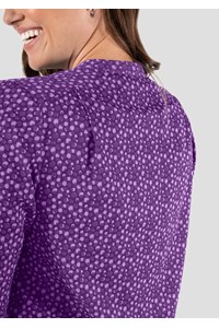 Iris 3/4 Sleeve Top - sea breeze print - blackberry