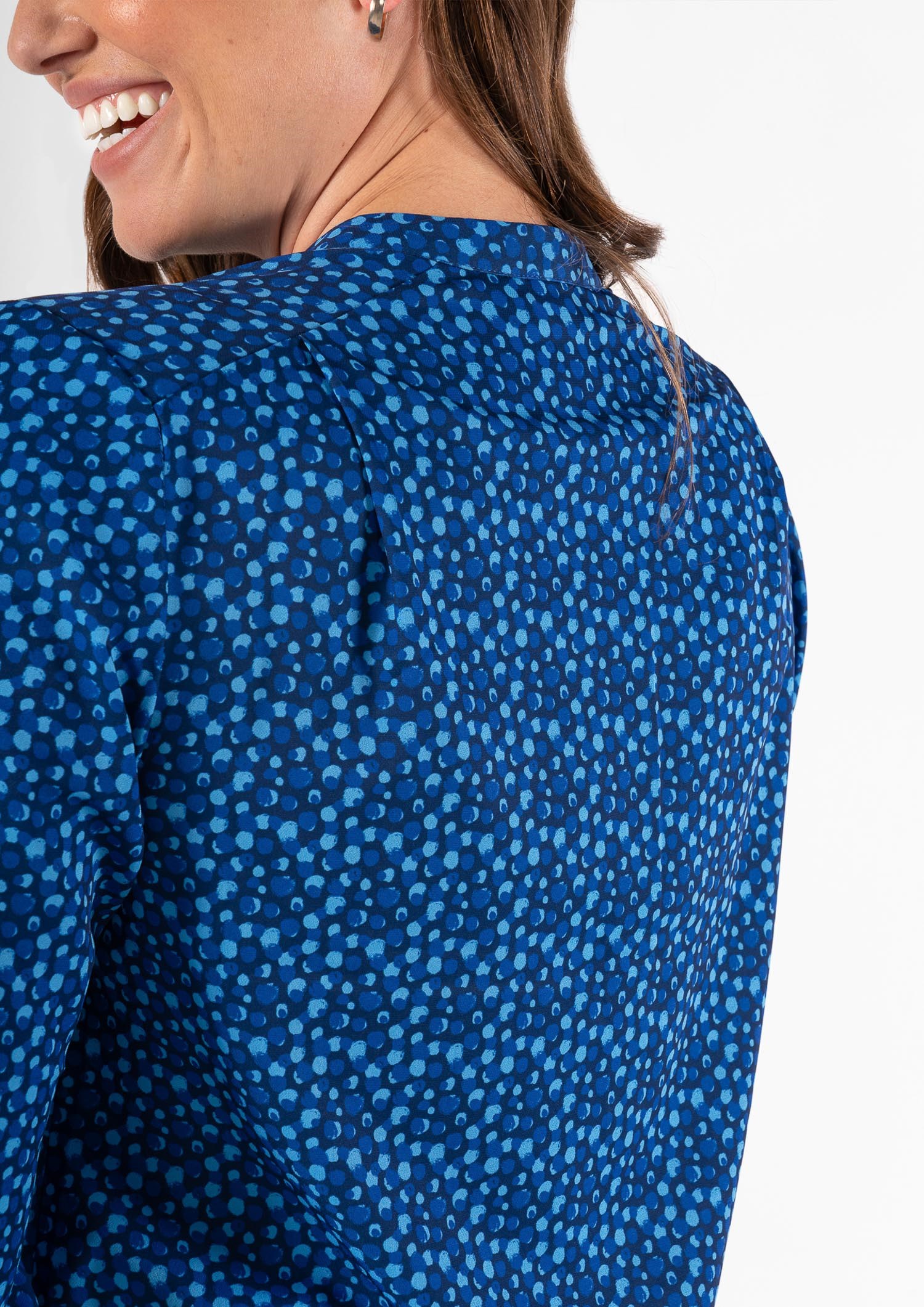 Iris 3/4 Sleeve Top - sea breeze