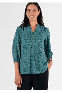 Iris 3/4 Sleeve Top - flora