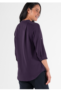 Iris 3/4 Sleeve Top - blackberry