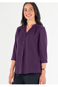 Iris 3/4 Sleeve Top - blackberry
