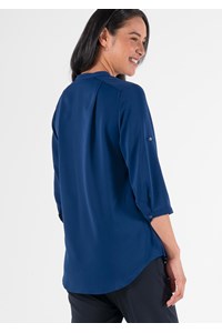 Iris 3/4 Sleeve Top - estate blue