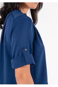 Iris 3/4 Sleeve Top - estate blue