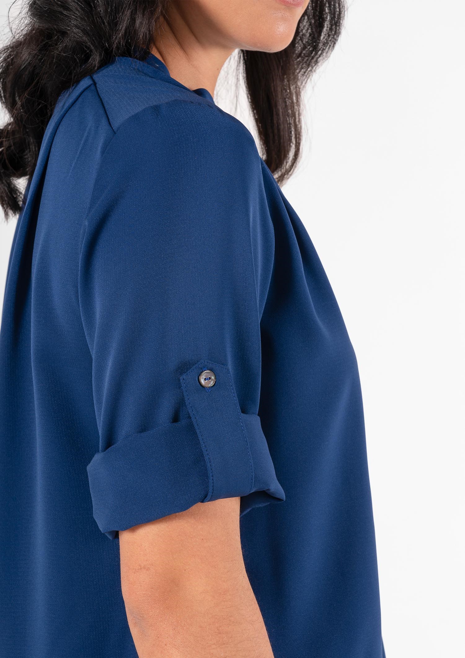 Iris 3/4 Sleeve Top - estate blue