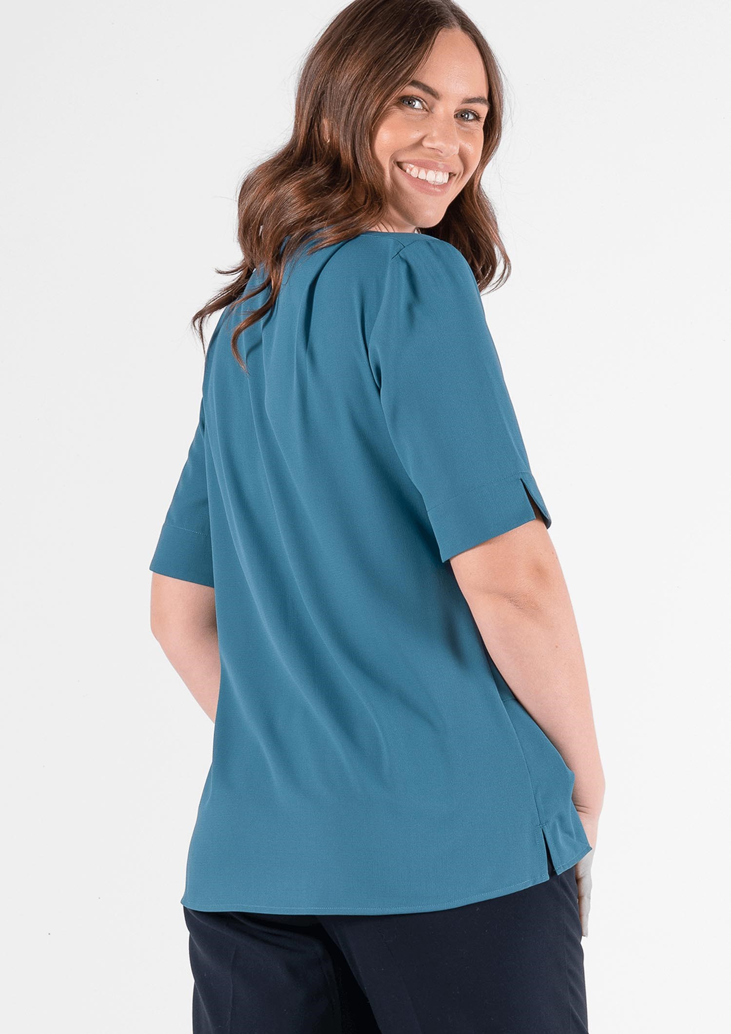 Poppy Tunic Top - hydro teal