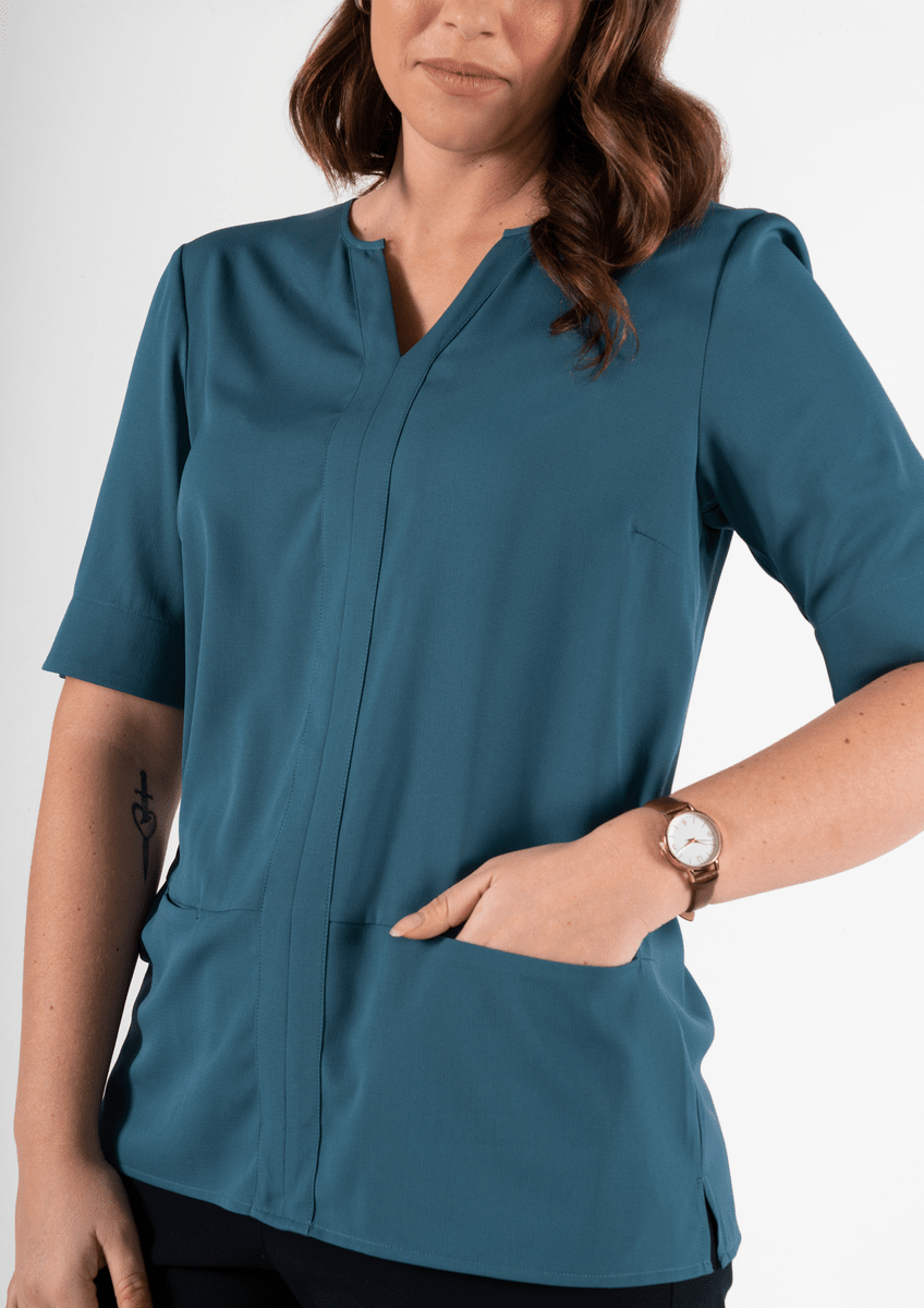 Poppy Tunic Top - hydro teal