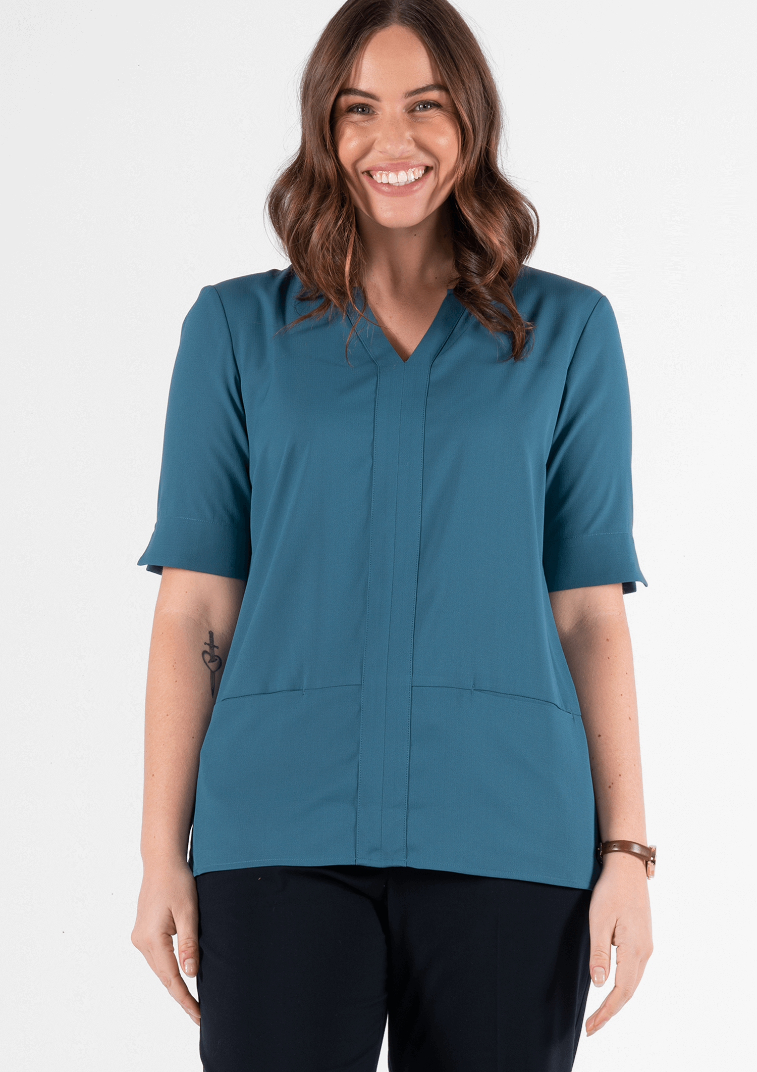 Poppy Tunic Top - hydro teal