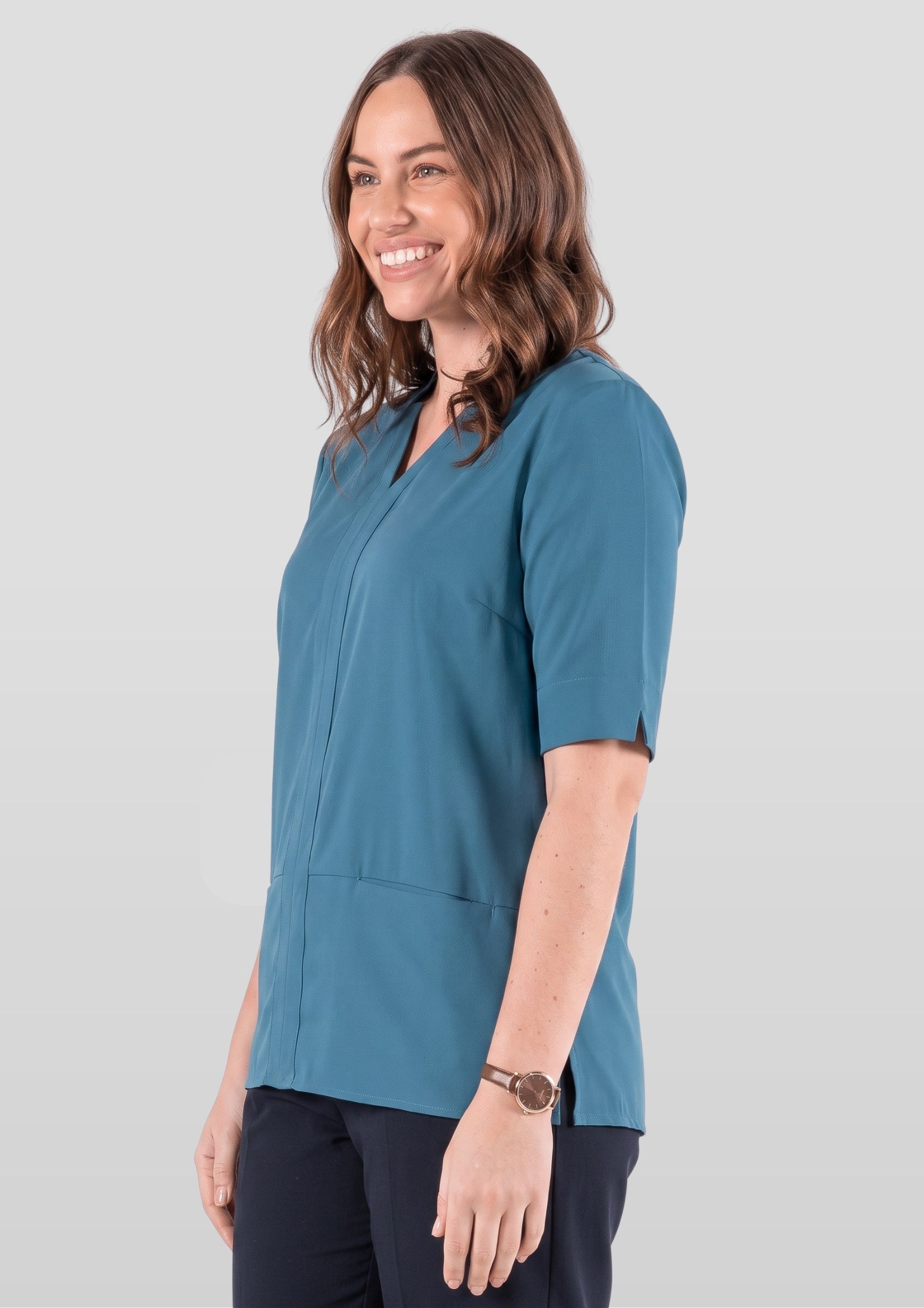 Poppy Tunic Top - hydro teal