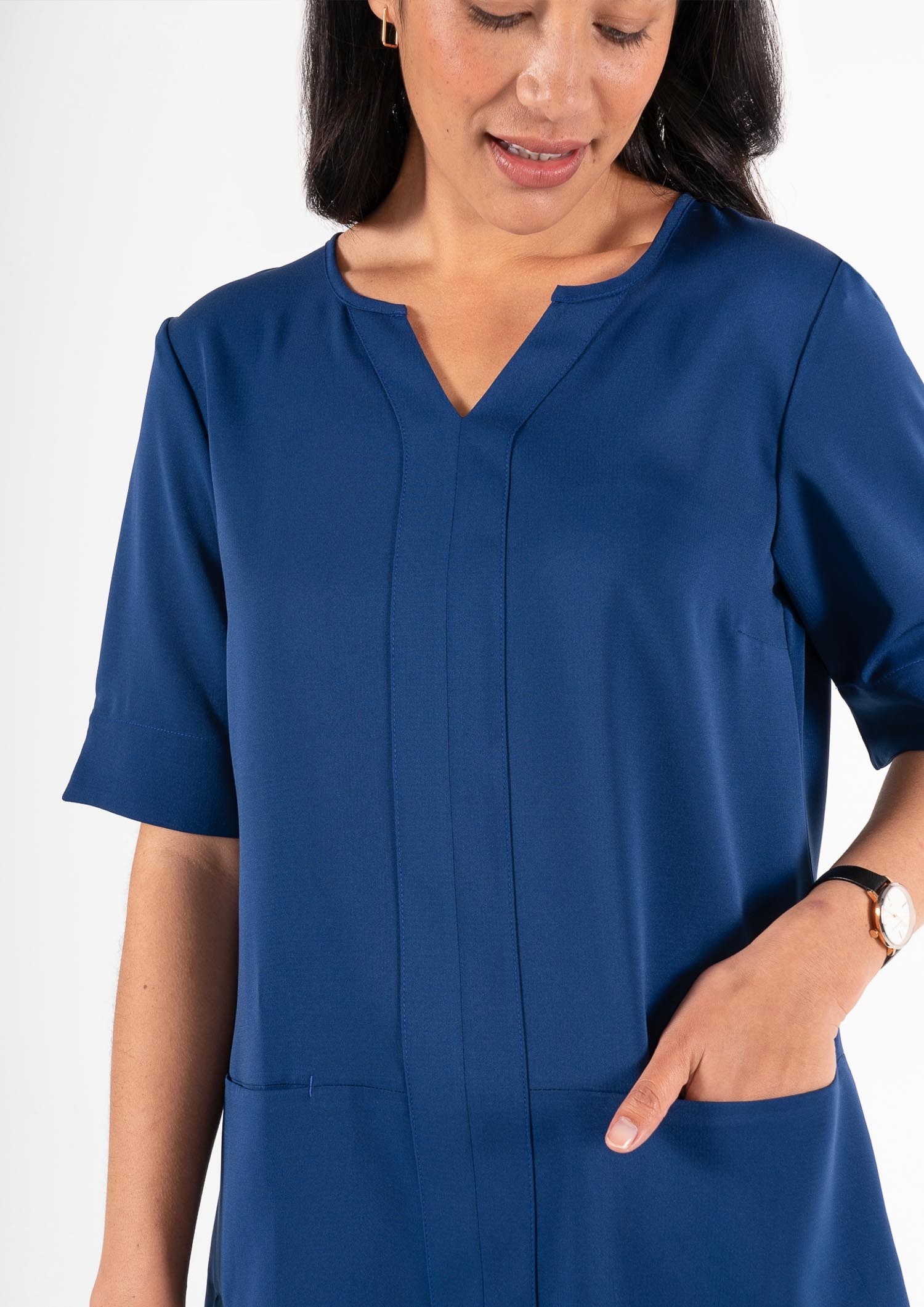 Poppy Tunic Top - estate blue