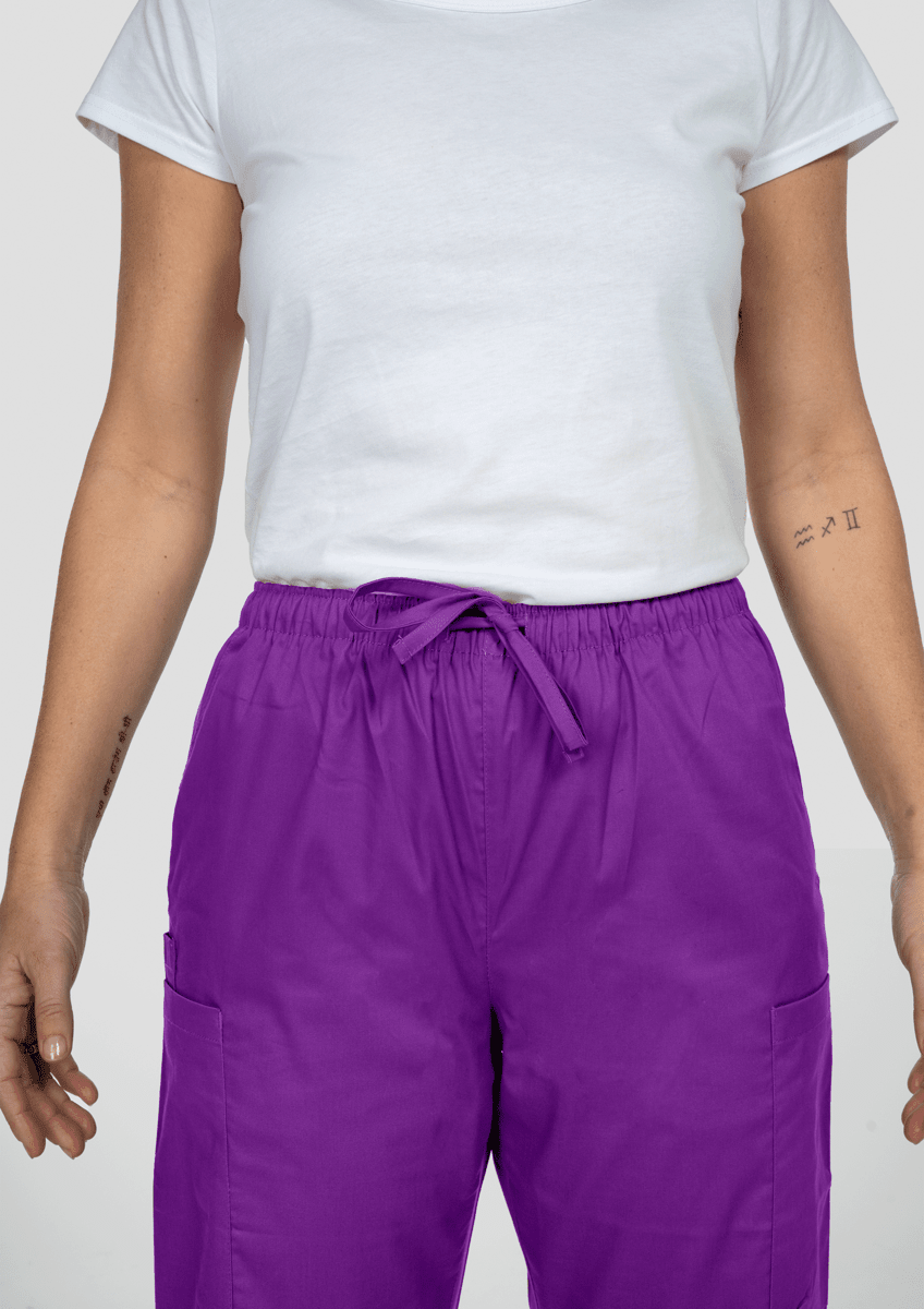 Nikau Unisex Scrub Pant - purple