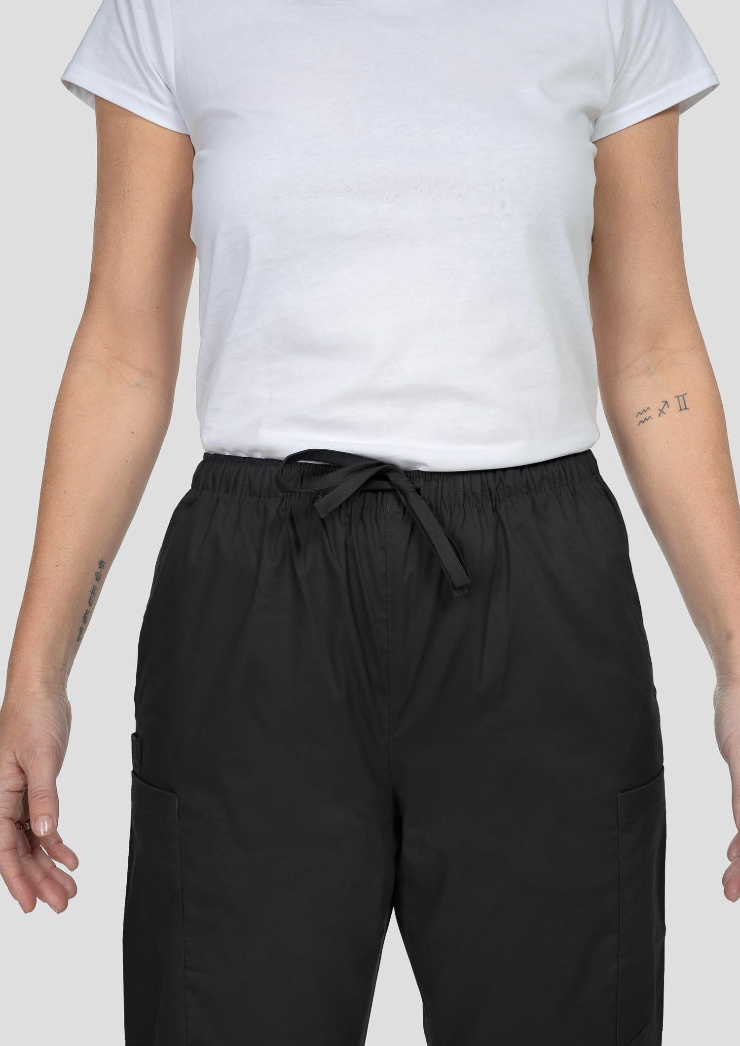 Nikau Unisex Scrub Pant - black