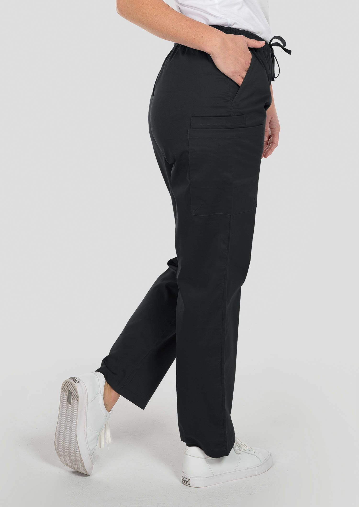 Nikau Unisex Scrub Pant - black