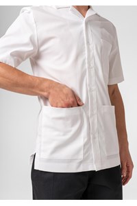 Mens Healthcare Tunic Short Sleeve Shirt - white
