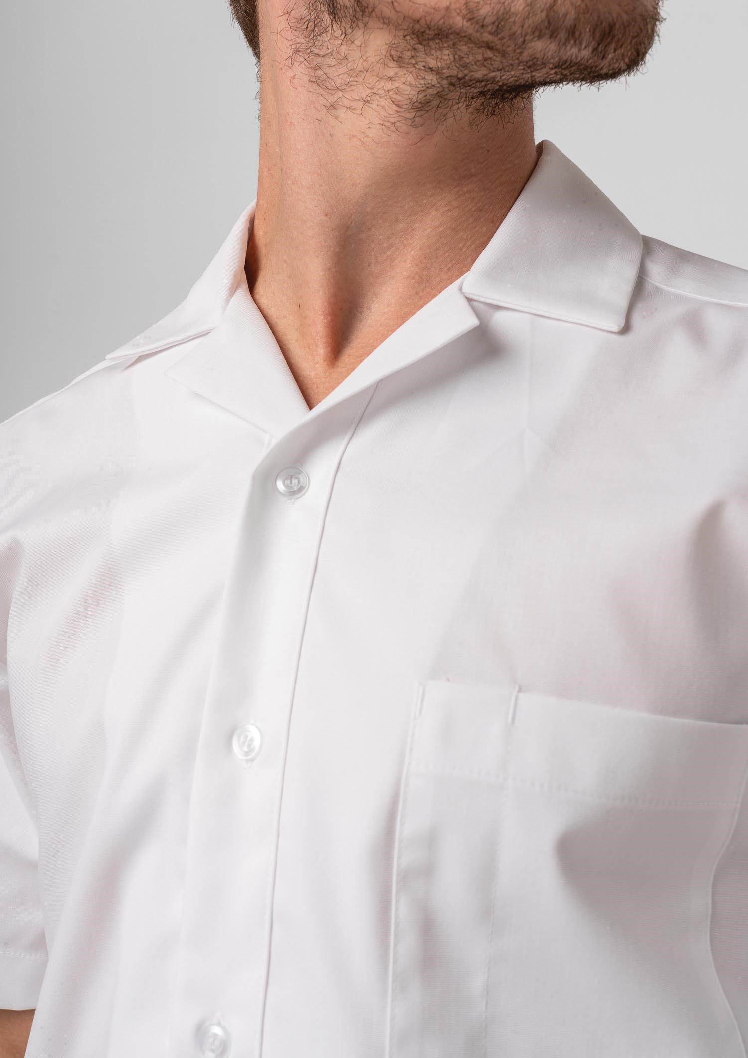 Mens Healthcare Tunic Short Sleeve Shirt - white