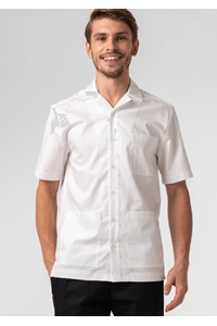 Mens Healthcare Tunic Short Sleeve Shirt - white