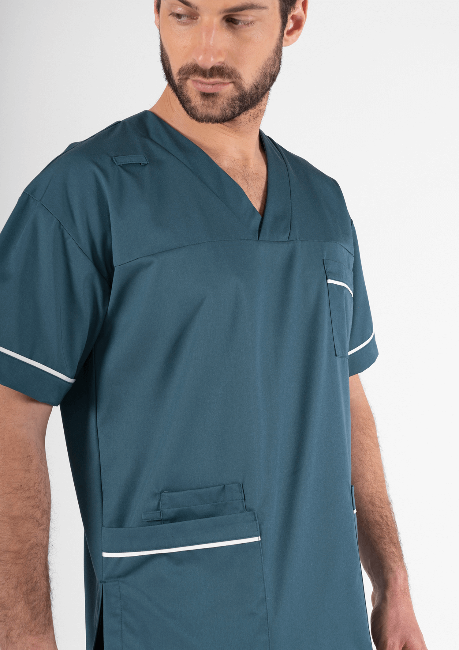 Elm V-Neck Scrub Top - jade