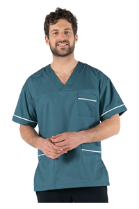 Elm V-Neck Scrub Top - jade