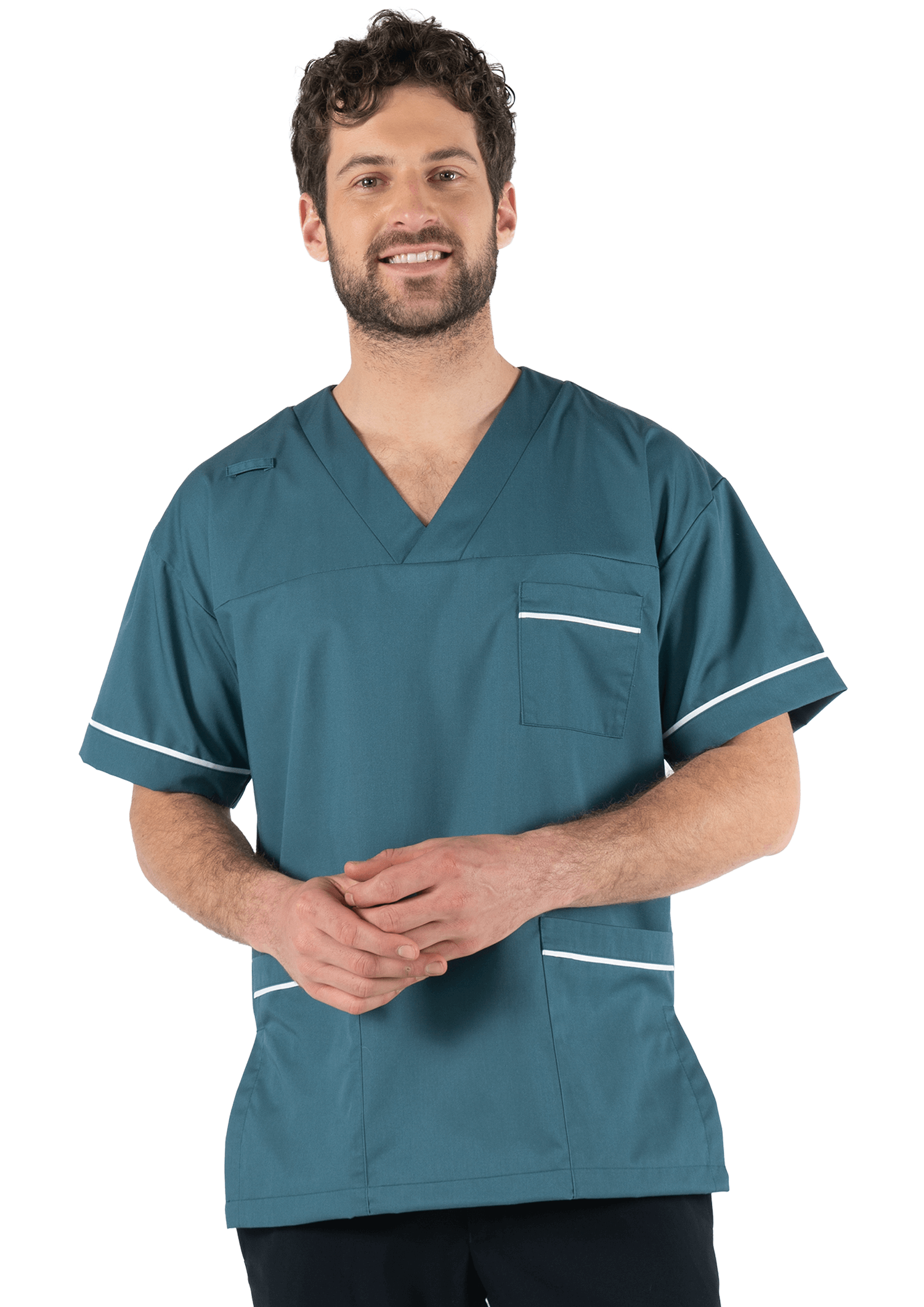 Elm V-Neck Scrub Top - jade