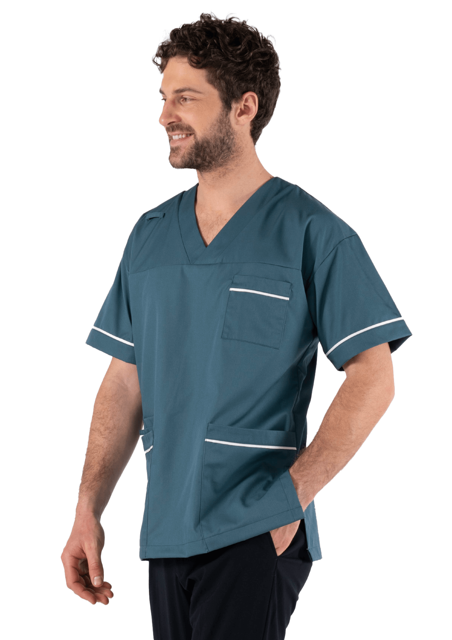 Elm V-Neck Scrub Top - jade