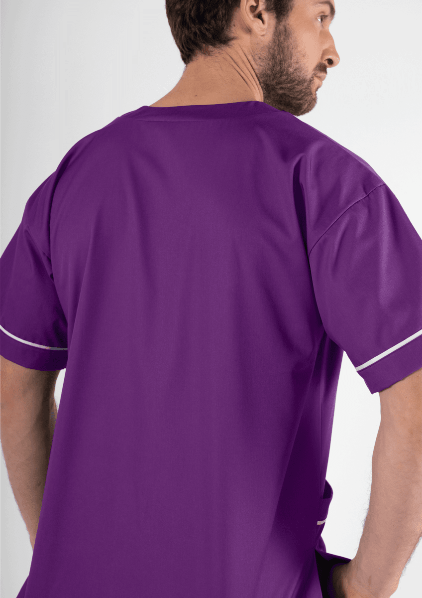 Elm V-Neck Scrub Top - purple