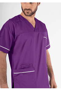 Elm V-Neck Scrub Top - purple