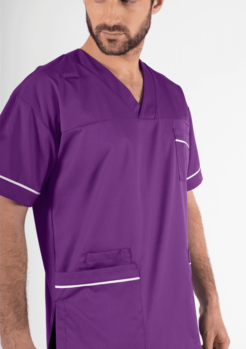 Elm V-Neck Scrub Top - purple