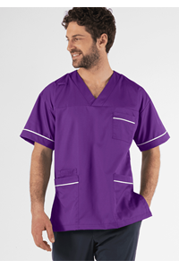 Elm V-Neck Scrub Top - purple