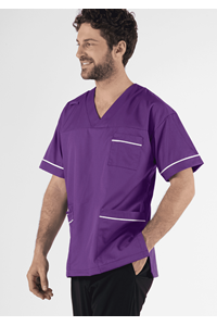 Elm V-Neck Scrub Top - purple