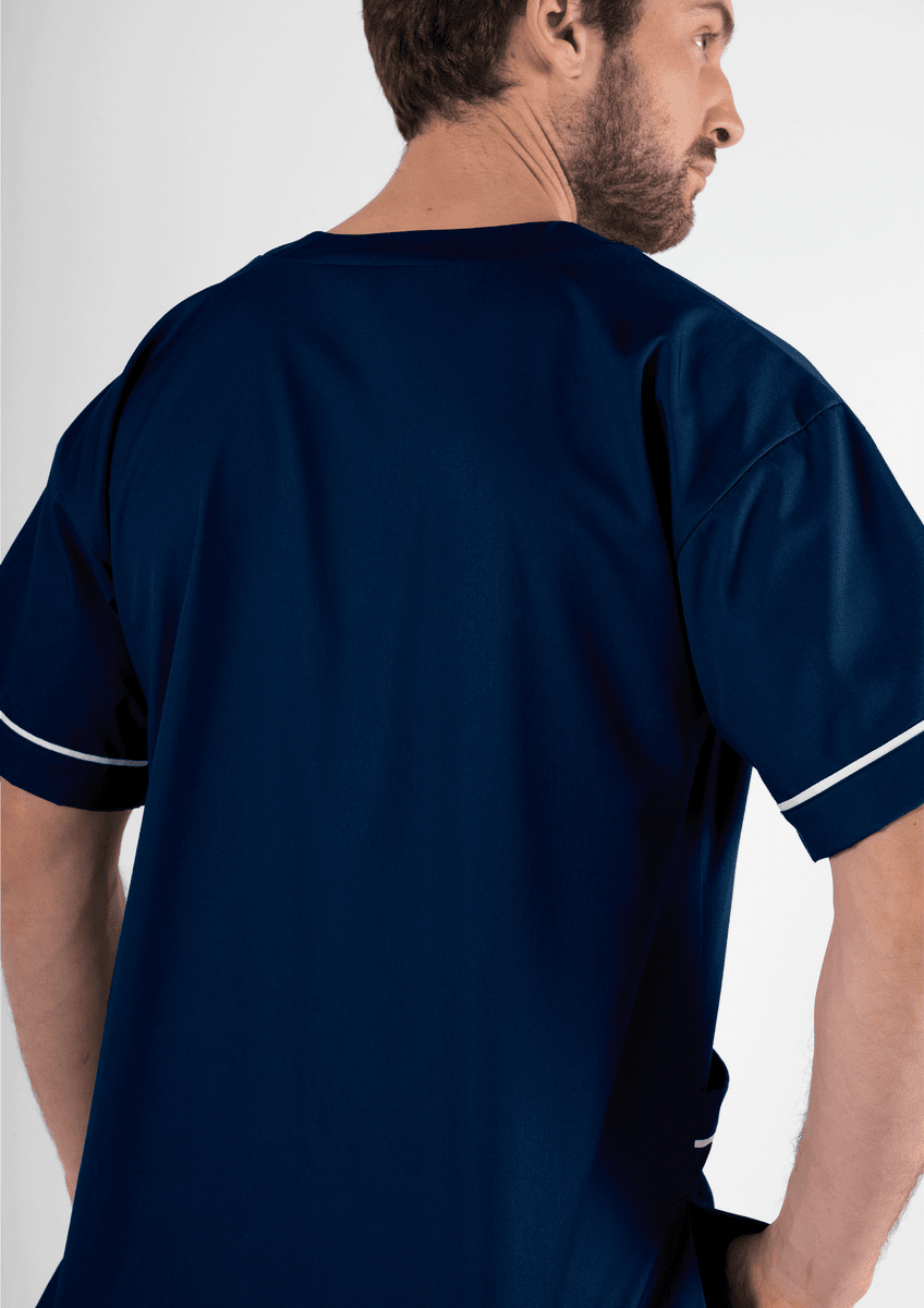 Elm V-Neck Scrub Top - navy