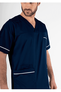 Elm V-Neck Scrub Top - navy