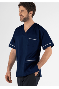 Elm V-Neck Scrub Top - navy