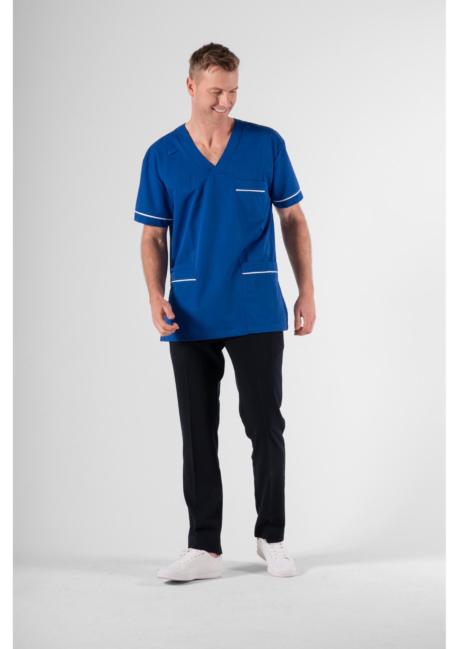 Elm V-Neck Scrub Top - royal