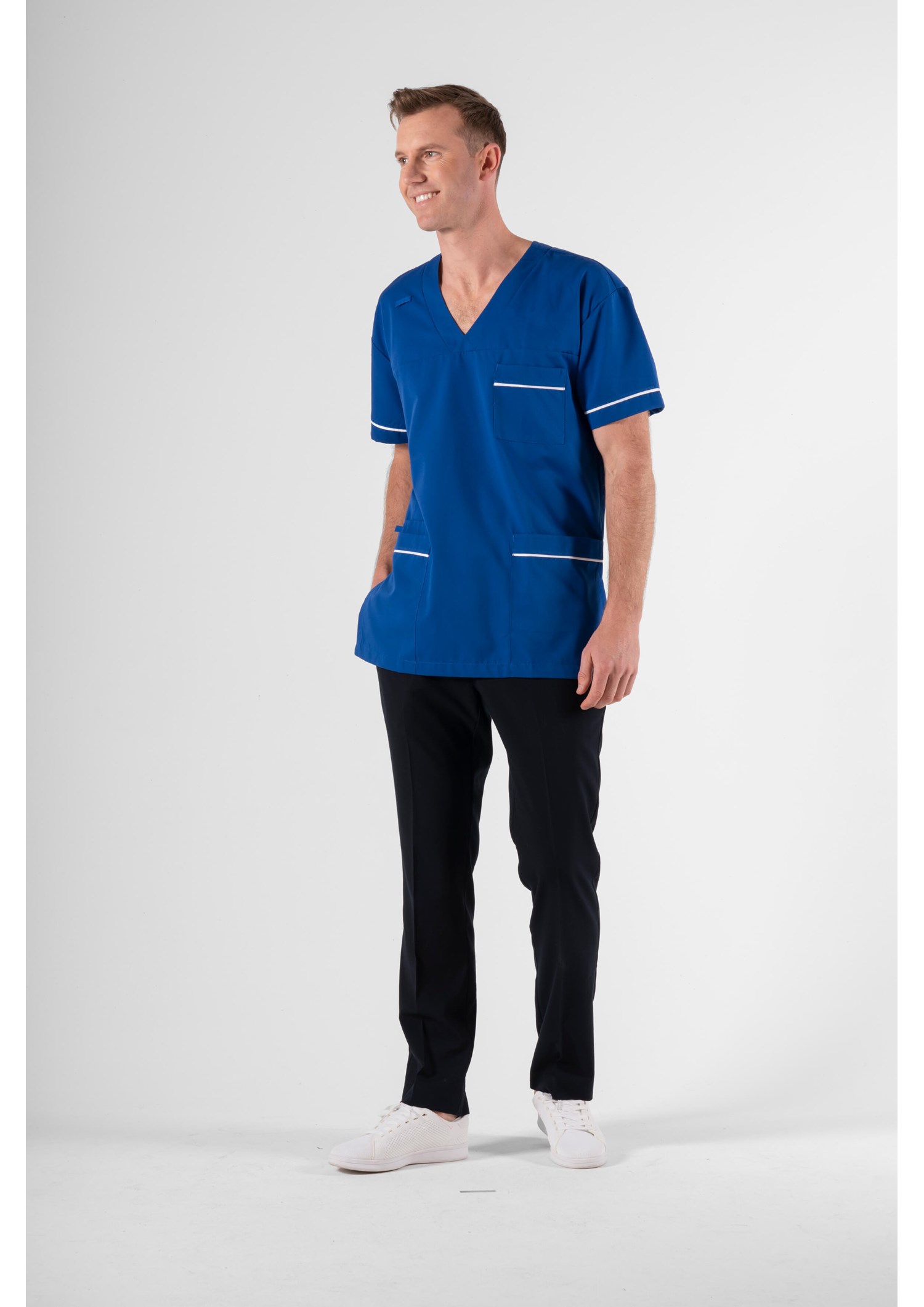 Elm V-Neck Scrub Top - royal